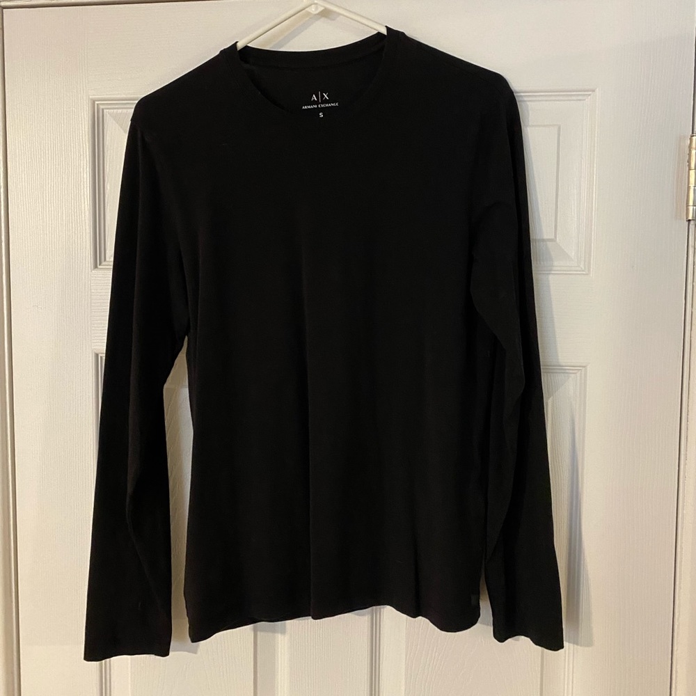 Black Long Sleeve Pima Armani Exchange
